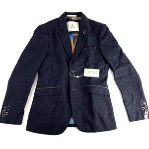 House of Cavani Mens Wool Blend Herringbone Tweed